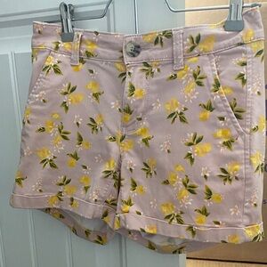 Floral Women's Shorts - Pink and Yellow